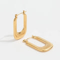 New Trendy Earring 18K Gold Plated Hip-hop U Hoop Earrings for Women Stainless Steel Earrings Wholesale