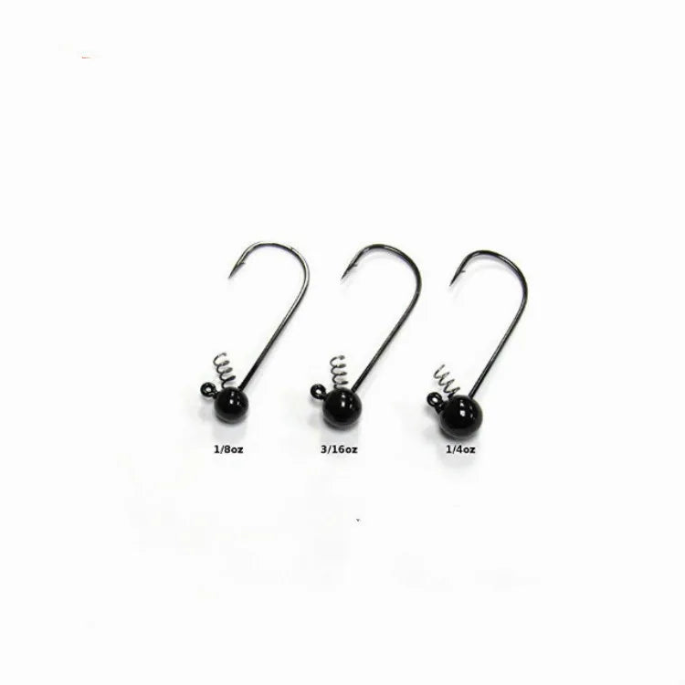 Wholesale Quality 5g 7g 10g Lead Jigs Heads Spring Soft Worm Jigging Lure with Lead Head Fishing Hook for Tackle