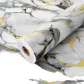 Gilded Self-adhesive Waterproof Thickened PET Marble Wall Sticker TV Background Bedroom Living Room Sticker Wallpaper Wall Panel