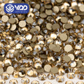 VDD 058 Golden Shadow High Quality Glass Rhinestones Crystal Glod Back Flatback Strass Stones Nail Art DIY Crafts Decorations