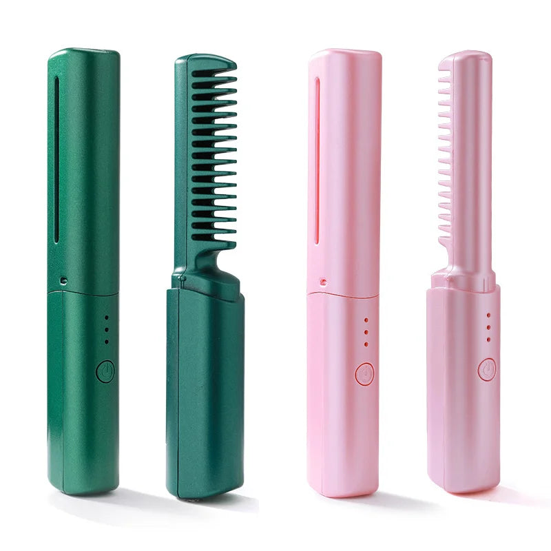 Professional Electric Hair Straightener & Curling Comb with LCD Display Negative Ion Feature for Hotel Use