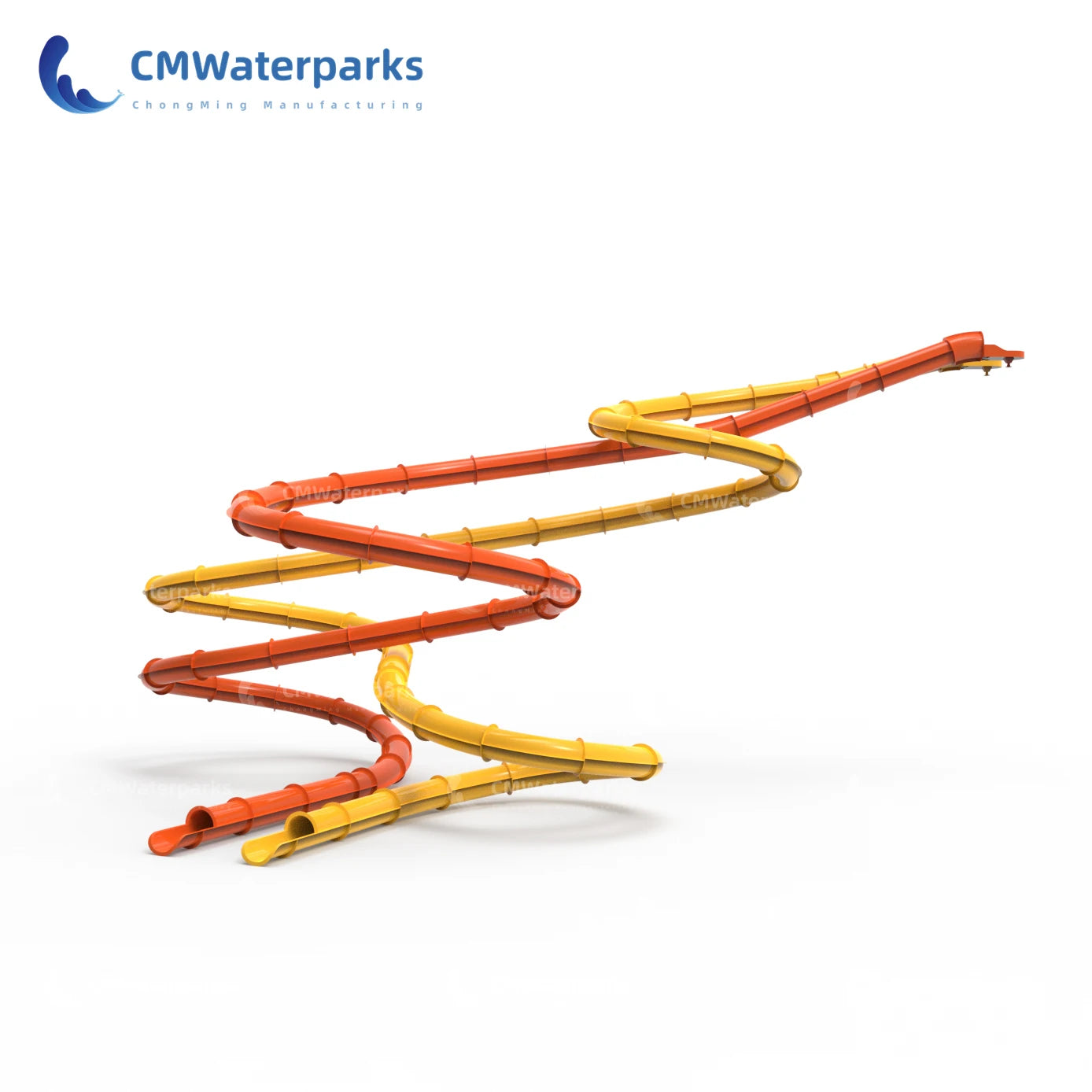 Wholesale Double Twisted Curved Water Slide Tubes Water Play Equipment Water Park Attactions