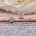 925 Sterling Silver Cubic Zirconia Stones Star Stud Earring Sets