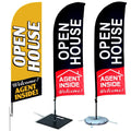 Customizable Outdoor Advertising Teardrop Flags Banners Set with Feather Flag Pole for Beach Promotions Custom Logo Options