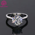 Classic 6 Claws D White VVS 9K/10K/14K/18K Solid Gold Moissanite Diamond Ring  1ct 2carat  18K Gold Moissanite Ring for Wedding