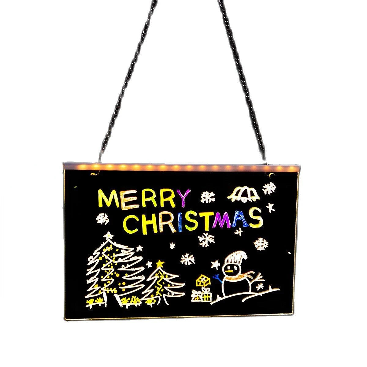 USB LED Note Board Luminous Acrylic Base Warm White Light 3D Night Light Modern Design Style Transparent Erasable Message Board