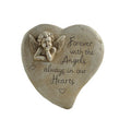 Memorial Garden Stones for Loved Ones Heart Shaped Angel Memorial Stone Memory Stepping Stones for Bereavement