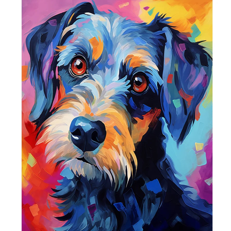 DIY Diamond Embroidery Kit Dog Wall Art 30x40cm/12x16inch Full Cross Stitch Needlework Animal Landscape Diamond Painting