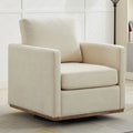 Square Upholstered Swivel Accent Chair Comfy Accent Single Sofa Chair Lounge Armchair for Living Room Apartment