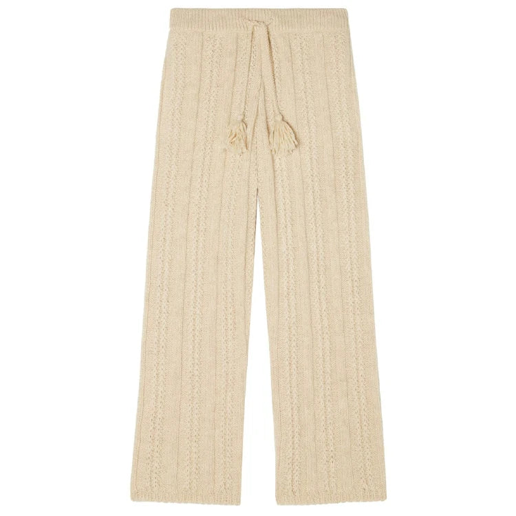 Custom Garment Pure Wool Trousers Knit Side Pocket Sweater Comfy Pants for Men