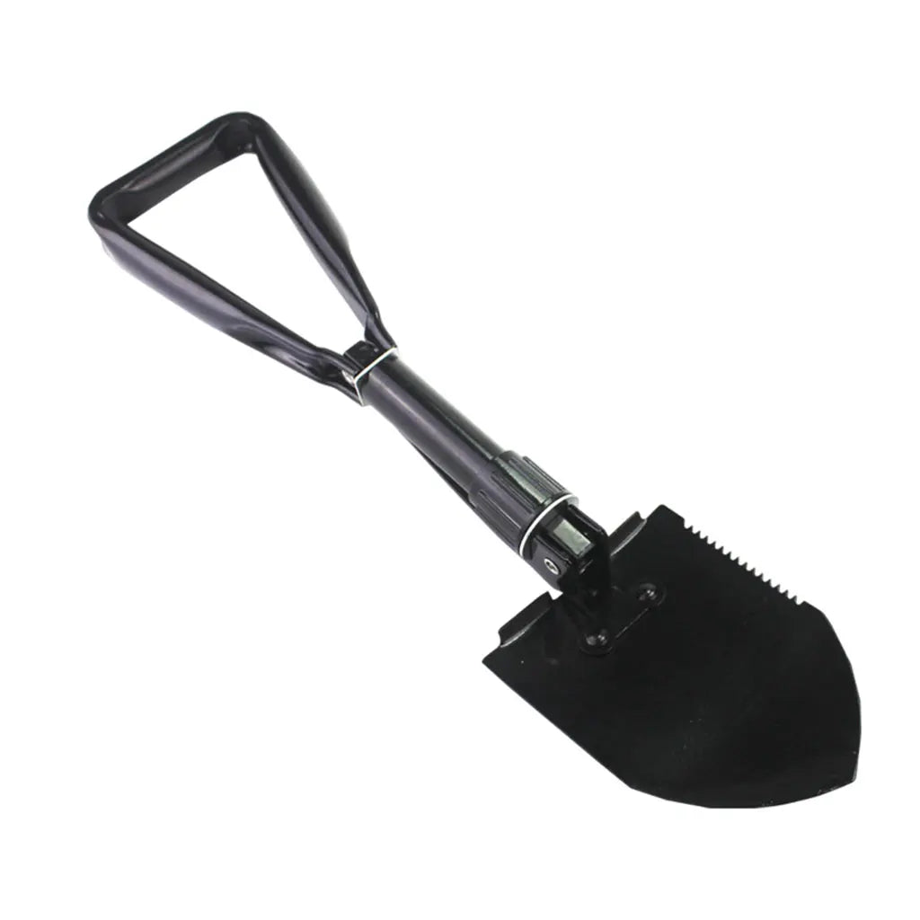 18-Inch Tactical Folding Shovel with Wood Saw Edge for Camping & Survival Needs