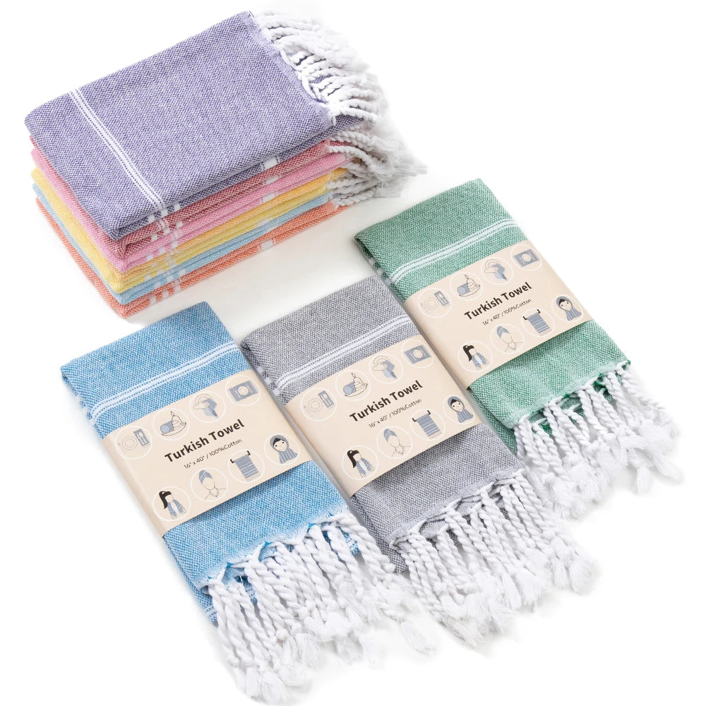 SHENGPENG Luxury Hand Woven Cotton Quick-Dry Geometric Pattern Kitchen Towels Wholesale Machine Washable Dishcloths Sustainable