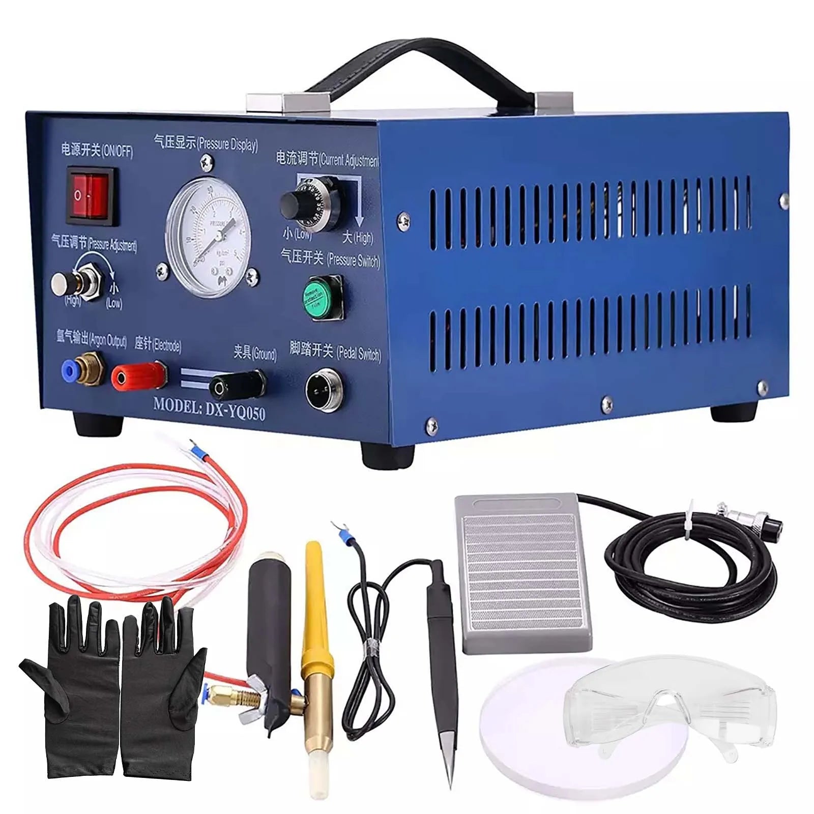 Boasta 50A 800W Argon Spot Welding Machine for Permanent Jewelry Repair with Foot Pedal Control Welding Range 0.6-1.2mm