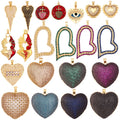 Luxury Colourful Love Heart Focal Charm PendantFull Cubic Zirconia Real 18K Gold Plated Jewelry Necklace Accessories Supply S53