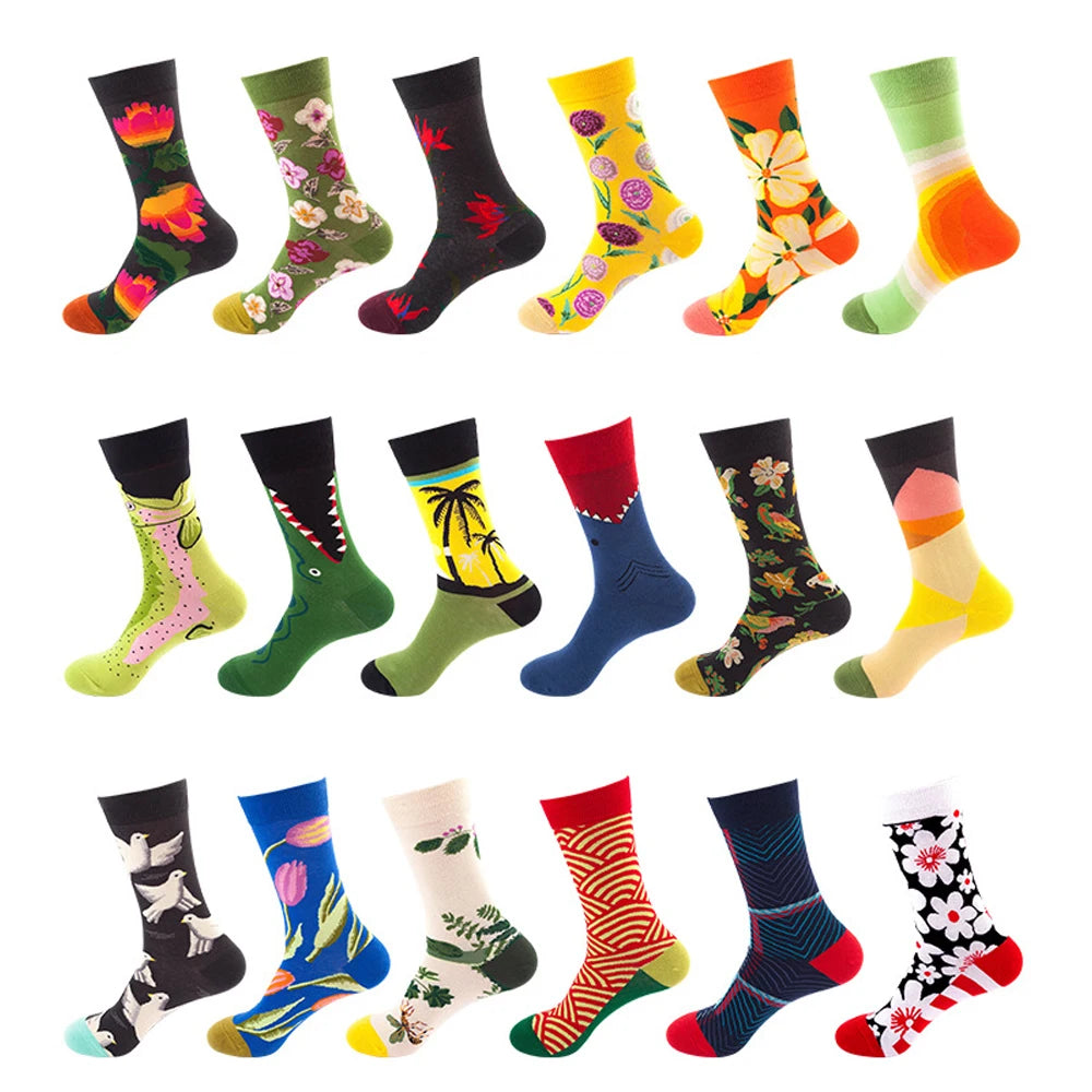 Fashion Trend Crew Design Cotton Fancy Breathable Spring Woven Ankle Socks for Men Women Unisex Wholesale Custom Made