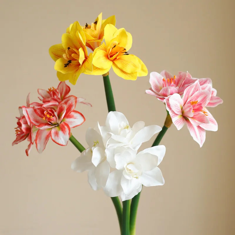 Simulation Flower Clivia Red Arrangement Home Living Room Hotel Lobby Wedding