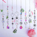 Crystal Wind Chime Moon Sun Catcher Diamond Prisms Pendant Dream Catcher Rainbow Chaser Hanging Drop Home Garden Decor Windchime