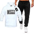 Free Labels Print and hang Tags Custom Design Sweatsuit Colorful Fashion Mens Tracksuit Set