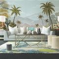 Tropical Rainforest Green Plant Wallpaper American Pastoral Mural Southeast Asian Restaurant Forest Banana Leaf Wallpaper