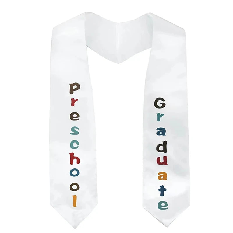 60 Inches Modern Eco-friendly Logo Printing Sublimation Kids Graduation Stole for Preschool Student Grad Gifts