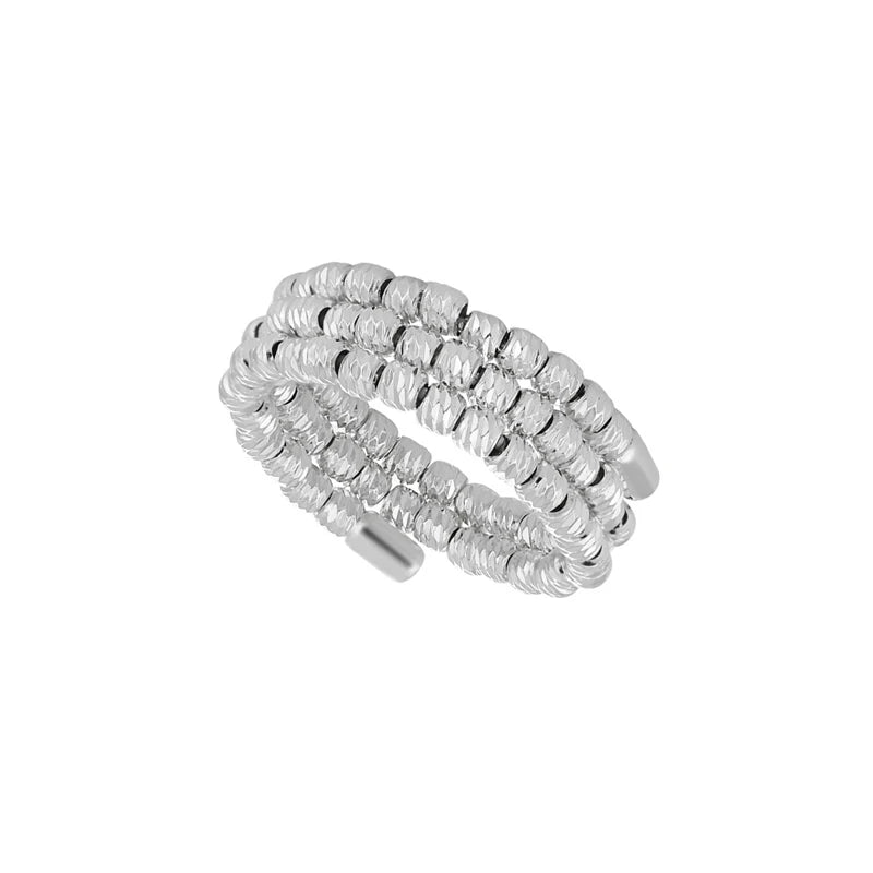 Fashion 925 Sterling Silver Handmade Multi-layer Beads Beaded Rings Fine Jewelry