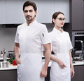 Custom Embroidery logo Hotel Wear White Chef Clothes Unisex Chef Uniform Suit Cook Costume Kitchen Restaurant Staff Chef Coat