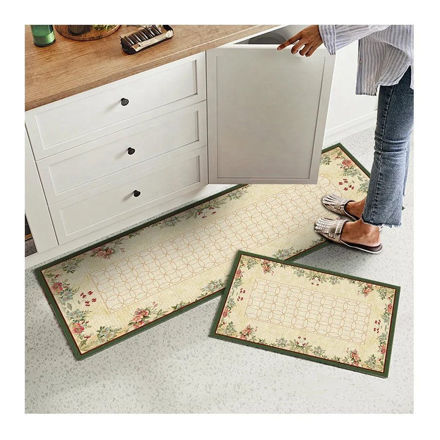 Traditional American Printed Floor Mats Modern Non-Slip Absorb Rugs Extra Soft Plush Kitchen Mat