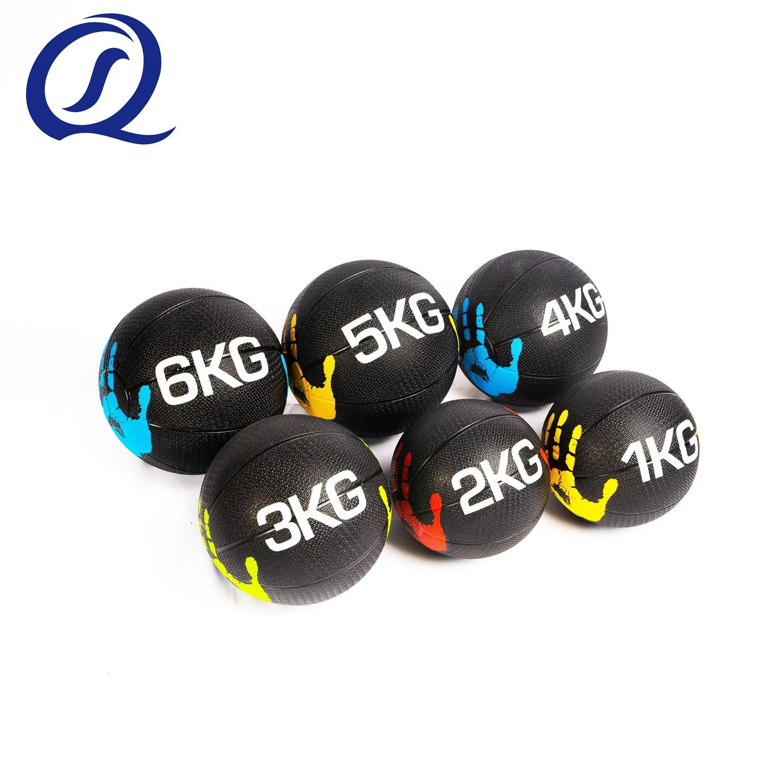 SQ RMB Fitness Gym Home Rubber Medicine Ball Exercise Toning Heavy Workout Ball 2LB-22LB 1kg-10kg