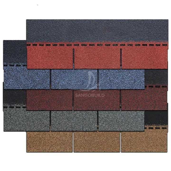 Sangobuild Terracotta Roofing Tiles Architectural Laminated 3 Tab Shingles Windproof & Fireproof Durable Roofing Tiles
