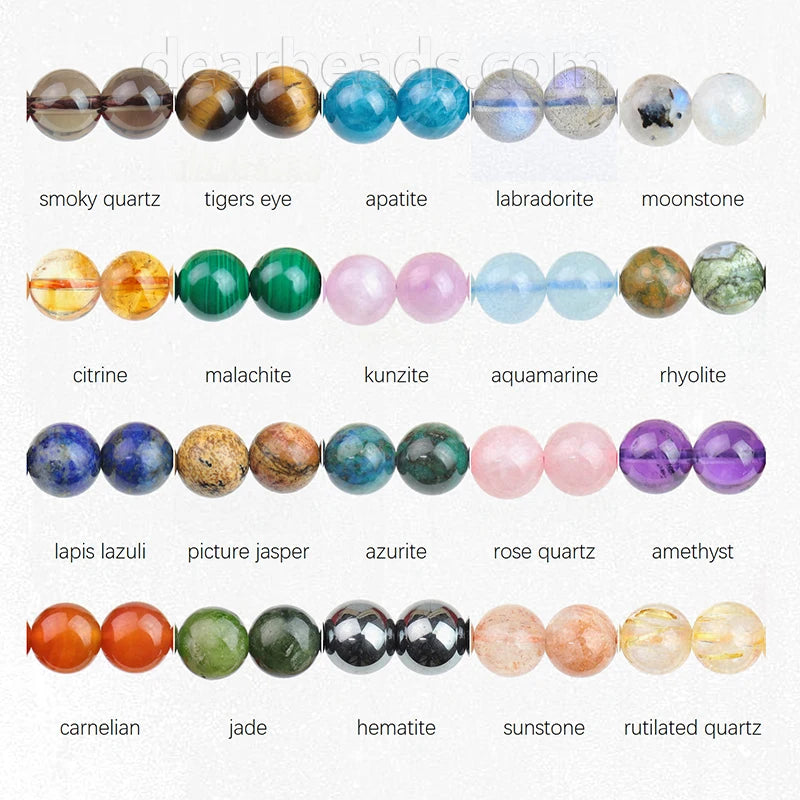 Factory Wholesale Natural Gemstone Stone Beads for Jewelry Making Amethyst Rose Quartz Lava Agate Crystal 4mm 6mm 8mm