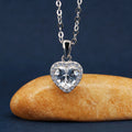 S925 Sterling Silver Love Heart Necklace Women Moissanite Collarbone Chain Jewelry Factory Wholesale