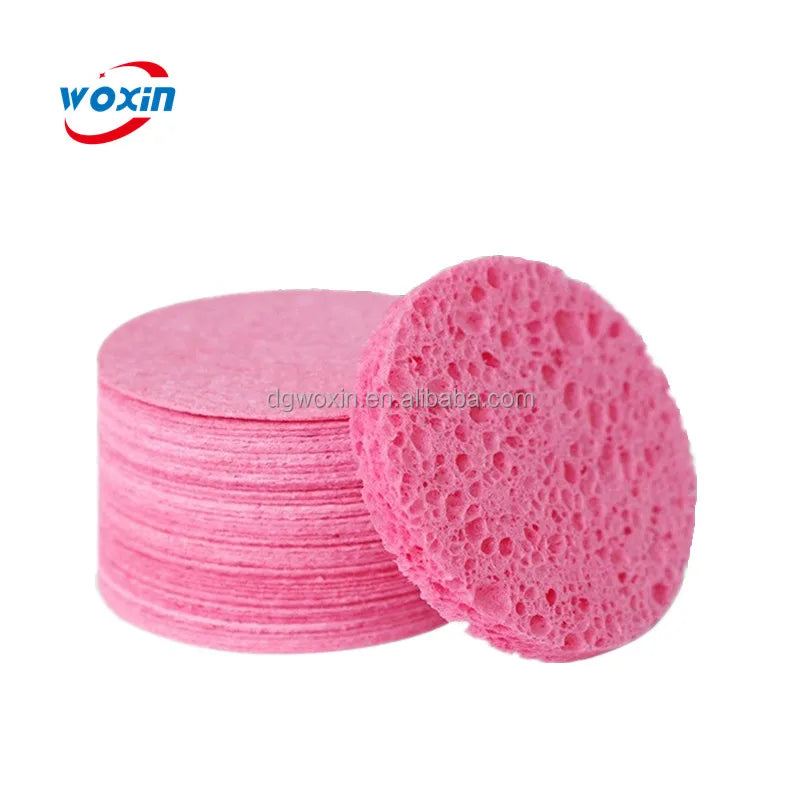 Factory Direct Sale Exfoliating Facial Cleaning Compressed Cellulose Sponge Makeup Remover Sponge & Scouring Pad
