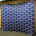 Custom Full Color Logo Design Printed Tube Tension Fabric Exhibition Fair Backdrop Wall Stand