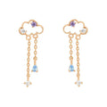 SP New Arrived INS Fashion Cute Style 18K Gold Plated Bear Koala Bunny Shape Rhinestone Earrings