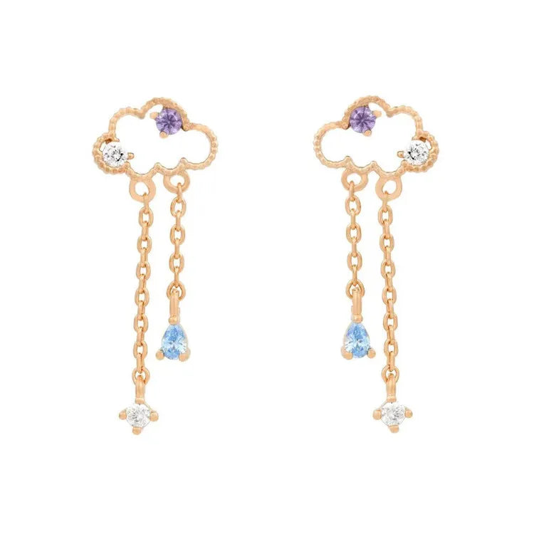 SP New Arrived INS Fashion Cute Style 18K Gold Plated Bear Koala Bunny Shape Rhinestone Earrings