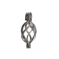925 Pearl Cage Lotus Flower Charm Holds a Pearl Bead Gem Silver Pendant Necklace Making