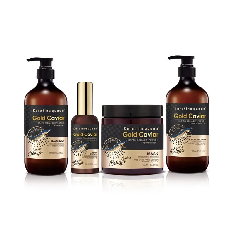 IN Stock Factory Price Gold Caviar Hair Care Shampoo and Conditioner Set Hair Treatment Moisturizing Shampoo