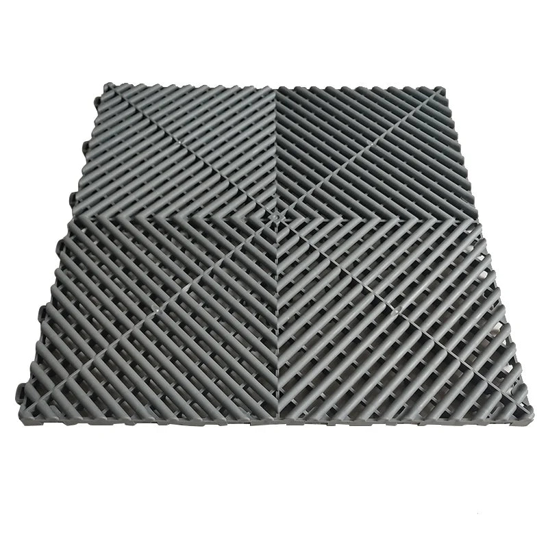 Anti-Slip Interlocking PP Garage Floor Tiles 400*400*18mm for Indoor Workshops Outdoor Car Wash 3D Model Design Graphic Solution