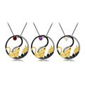 RAT Designer Series Chinese 12 Zodiac Jewelry 925 Sterling Silver Natural Gemstone Mouse Animal Pendant Necklace