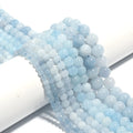 Synthetic Aquamarine Round Loose Beads Light Blue Artificial Aquamarine Gemstone Beads Bulk for DIY Bracelet Necklace Making