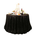Customizable Woven Polyester Round Glittering Tablecloth Multi-Color Options for Party & Wedding Decoration