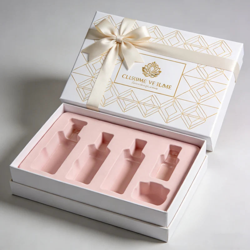 Recyclable Branded Logo Gift Box Sponge Liner Matt Lamination Print Handling Folding Packaging Box