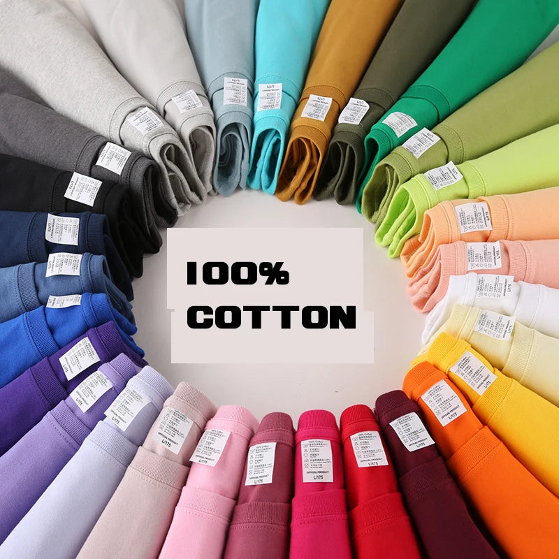 Custom LOGO Wholesale High Quality 230 Grams 100% Cotton Plus Size Men's T-shirts Unisex Oversize T-shirts