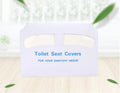 Hotel Disposable 1/2 Fold Eco-Friendly White Paper Toilet Seat Covers 36x42.5cm Flushable for Convenient Sanitation