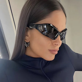 Luxury Brand Trendy Steampunk Sports Sun Glasses Women Retro Futuristic Men 2024 Punk Y2K Sunglasses Custom Logo