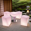 Portable RGB Lighting Armchair Table Set Luminous Plastic Patio Furniture with Night Lamp Includes Sofa Chair Design Portfolio