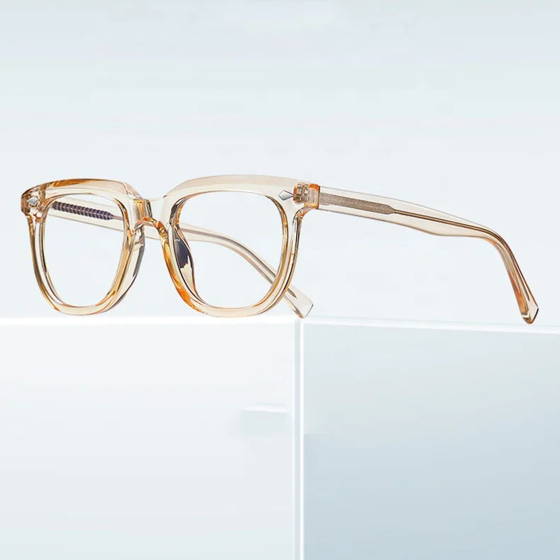 Jiuling Eyewear Fashion Korean Style Shades Insert Cp Legs Eye Glasses Women Men square Anti Blue Ray Glasses Frame Eyeglass