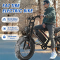 Hydraulic Disc Dual Brake Fat Tire Electric Bike  Adults Long Range Electric Mountain Bikes With Removable Battery E Bike