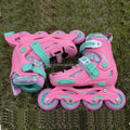 CR7 Kids Roller Skates PP Hard Boot Shell Adjustable Skating Inlin Skate Shoes  Children Retractable Roller Shoes