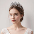 Popular Rhinestone Crystal Zircon Crown Pageant Tiaras Queen Jewelry Bridal Hair Accessories